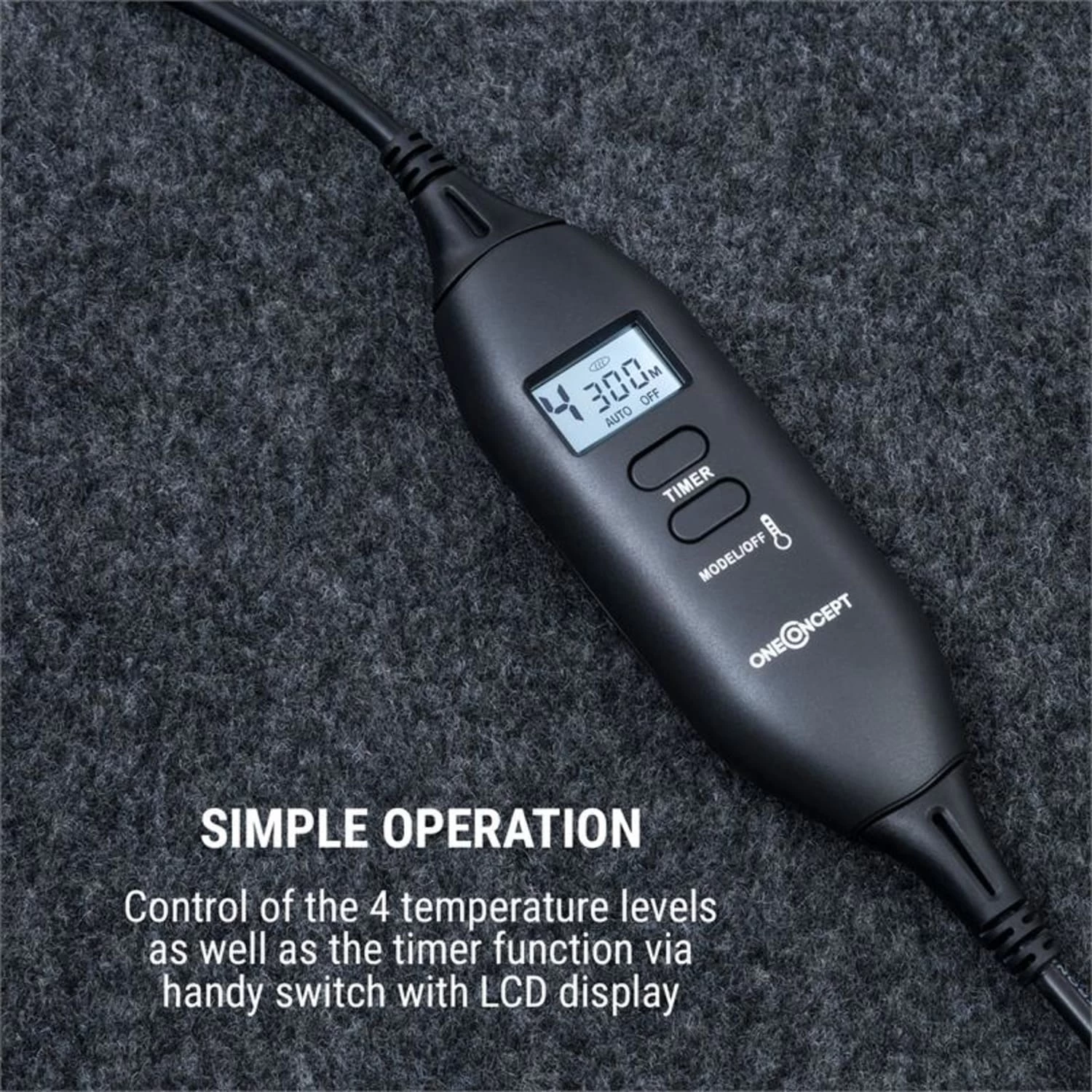 Magic Carpet DLX Heizmatte 60 X 70 Cm 100 W 4 Temp. Timer Anthrazit – Bild 4