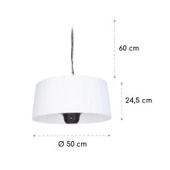 Venice Heat Terrassenheizstrahler 800/1000/1800W Fernbedienung Weiß -Küchengeräte Verkäufe 10034282 yy 0010 logo Blumfeldt Venice Heat Terrassenheizstrahler weiss reedit