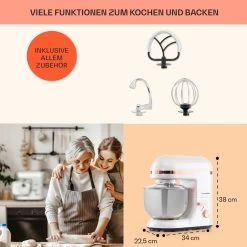 Bella Elegance Küchenmaschine 2000W/2,7PS/5,2 Ltr Edelstahl BPA-frei 11 Bella Elegance Küchenmaschine 2000W/2,7PS/5,2 Ltr Edelstahl BPA-frei -Küchengeräte Verkäufe 10034365 de 0005 usp