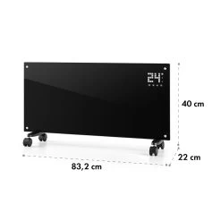 Bornholm Smart Konvektions-Heizgerät | 2000 W | SmartHeat Design: WiFi-Verbindung | LED-Display | 24-h-Timer | 2 Heizstufen: 1000 / 2000 W | IP24: Spritzwassergeschützt | Fernbedienung | Standgerät -Küchengeräte Verkäufe 10034391 yy 0009 logo