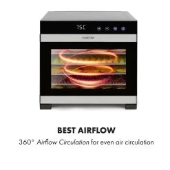 Flavour Dry Dörrautomat Temperatur: 35 - 75 °C Digitaler Thermostat -Küchengeräte Verkäufe 10034423 yy 0004 logo Klarstein Flavour Dry Doerrautomat schwarz