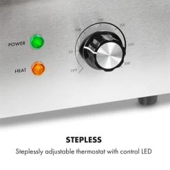 Grillmeile 3000R Elektrogrill 3000W Platte 54,5x35cm Geriffelt -Küchengeräte Verkäufe 10034449 yy 0003 logo Klarstein Grillmeile 3000R Pro Grill geriffelt