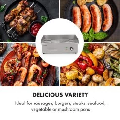 Grillmeile 3000R Elektrogrill 3000W Platte 54,5x35cm Geriffelt -Küchengeräte Verkäufe 10034449 yy 0005 logo Klarstein Grillmeile 3000R Pro Grill geriffelt