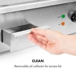 Grillmeile 3000R Elektrogrill 3000W Platte 54,5x35cm Geriffelt -Küchengeräte Verkäufe 10034449 yy 0007 logo Klarstein Grillmeile 3000R Pro Grill geriffelt