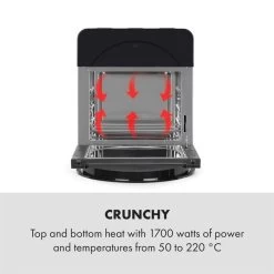 AeroVital Easy Touch Heißluftfritteuse 1700W 14l Timer 16 Programme Schwarz -Küchengeräte Verkäufe 10034452 yy 0003 logo Klarstein AeroVital easy touch Fritteuse schwarz