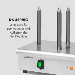 Wurstfabrik 600 Hot Dog Maker 600W 3 Spieße 5L 30-100°C Glas Edelstahl -Küchengeräte Verkäufe 10034454 de 0005 logo