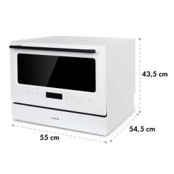 Azuria Geschirrspülmaschine 1380W 6,5L 6 Gedecke Schwarze Glasfront -Küchengeräte Verkäufe 10034510 yy 0011 logo Klarstein Azuria Geschirrspuelmaschine weiss