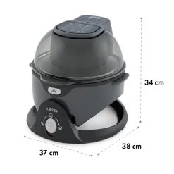VitAir Pommesmaster Heißluftfritteuse 360° 1400W 50-240°C Timer -Küchengeräte Verkäufe 10034529 yy 0011 logo Klarstein VitAir Swing Heissluftfritteuse schwarz