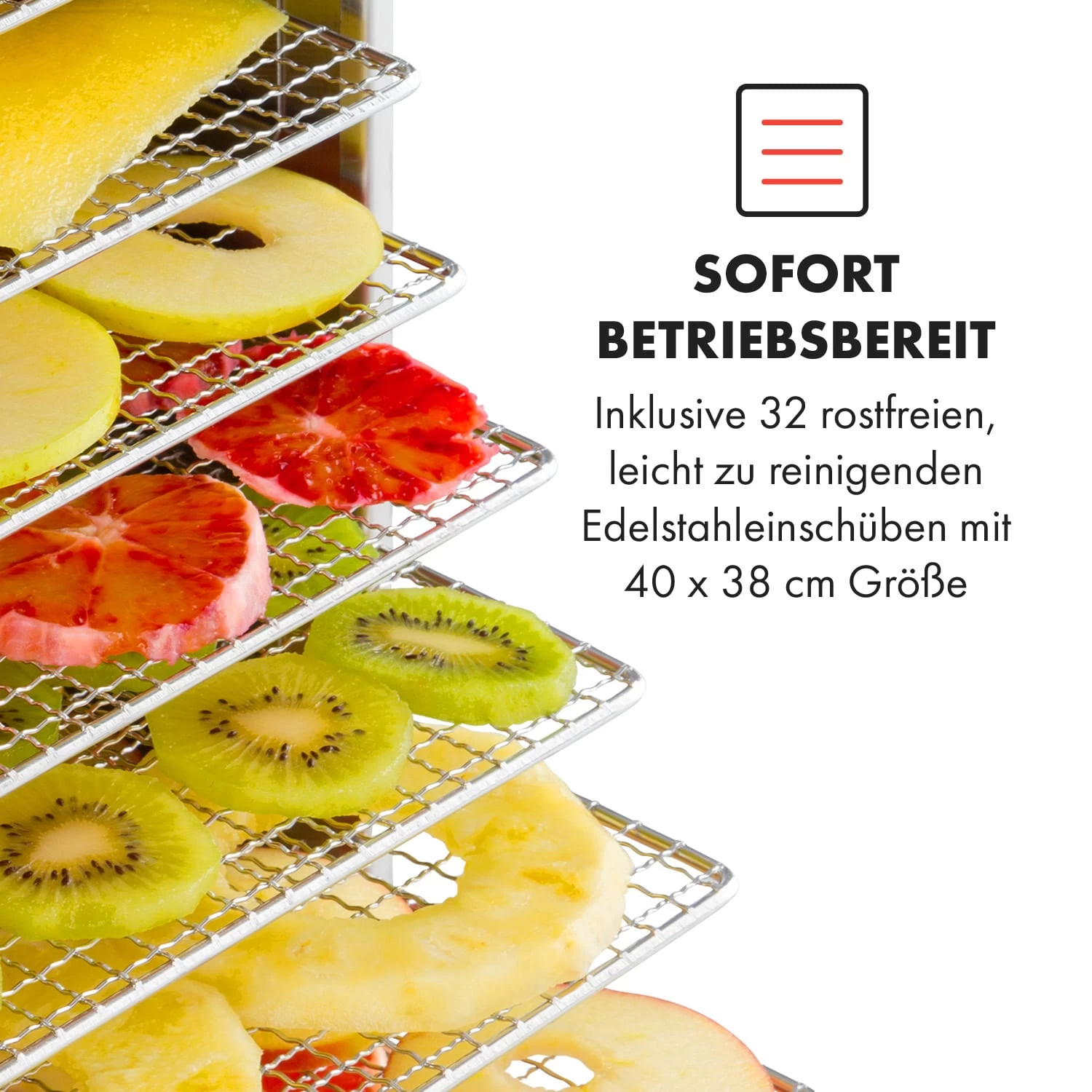 Master Jerky 500 Dörrautomat 3000W 40-90 °C 24h-Timer Edelstahl Silber 4 Master Jerky 500 Dörrautomat 3000W 40-90 °C 24h-Timer Edelstahl Silber – Bild 4