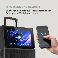 KTV Karaoke-System 15,4" Touch 2UHF-Mic WiFi BT USB SD HDMI Trolley -Küchengeräte Verkäufe 10034612 de 0005 logo