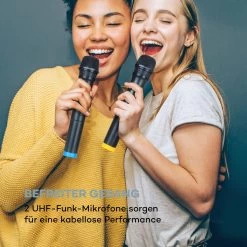 KTV Karaoke-System 15,4" Touch 2UHF-Mic WiFi BT USB SD HDMI Trolley -Küchengeräte Verkäufe 10034612 de 0006 logo