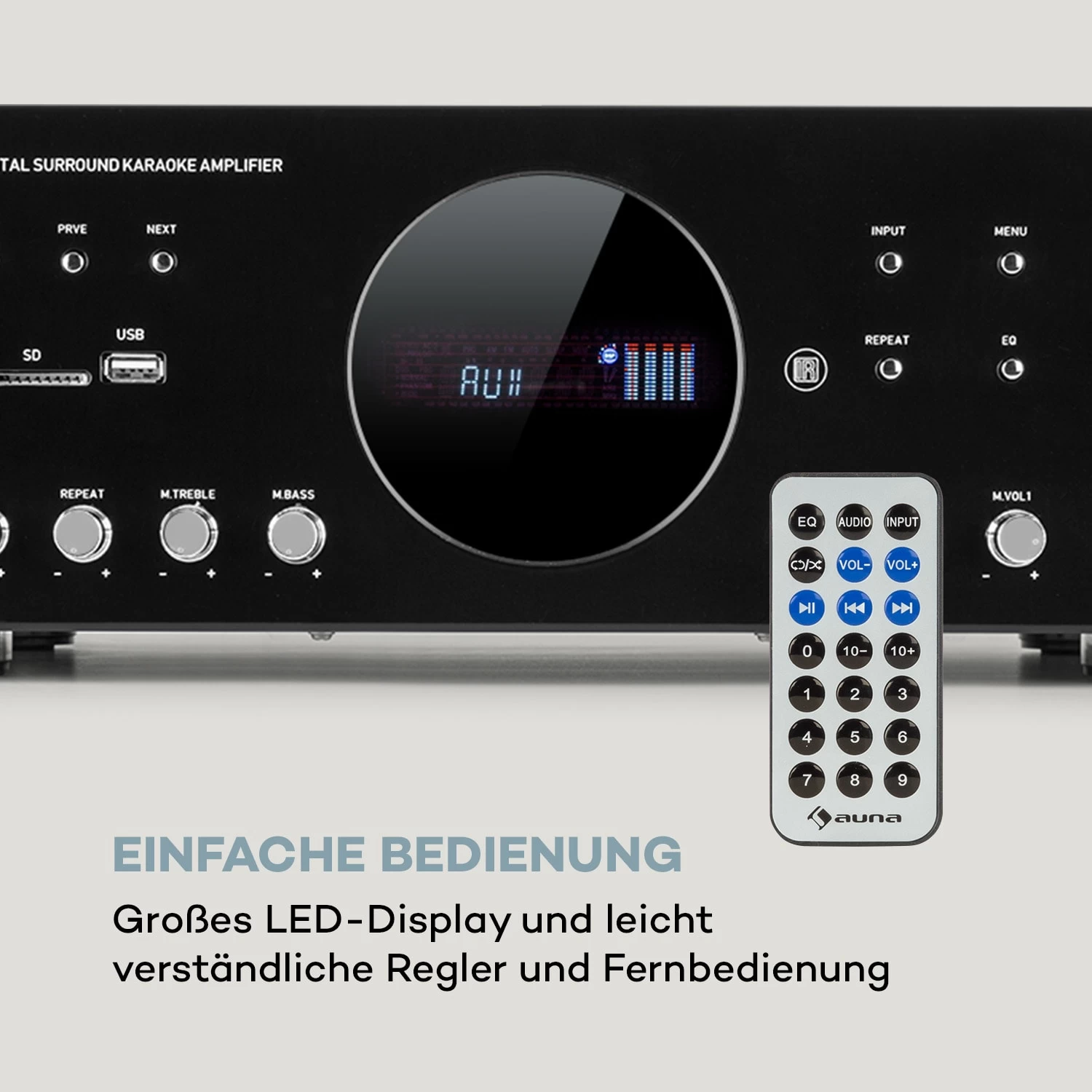 AMP-218 BT Digital-Surround-Verstärker 5.1 2x120W 3x50W RMS BT 2xMikro 5 AMP-218 BT Digital-Surround-Verstärker 5.1 2x120W 3x50W RMS BT 2xMikro – Bild 5