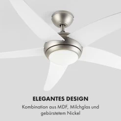 Bolero 2-in-1-Deckenventilator 134cm Leuchte 55W Fernbedienung Weiß -Küchengeräte Verkäufe 10034683 de 0006 logo