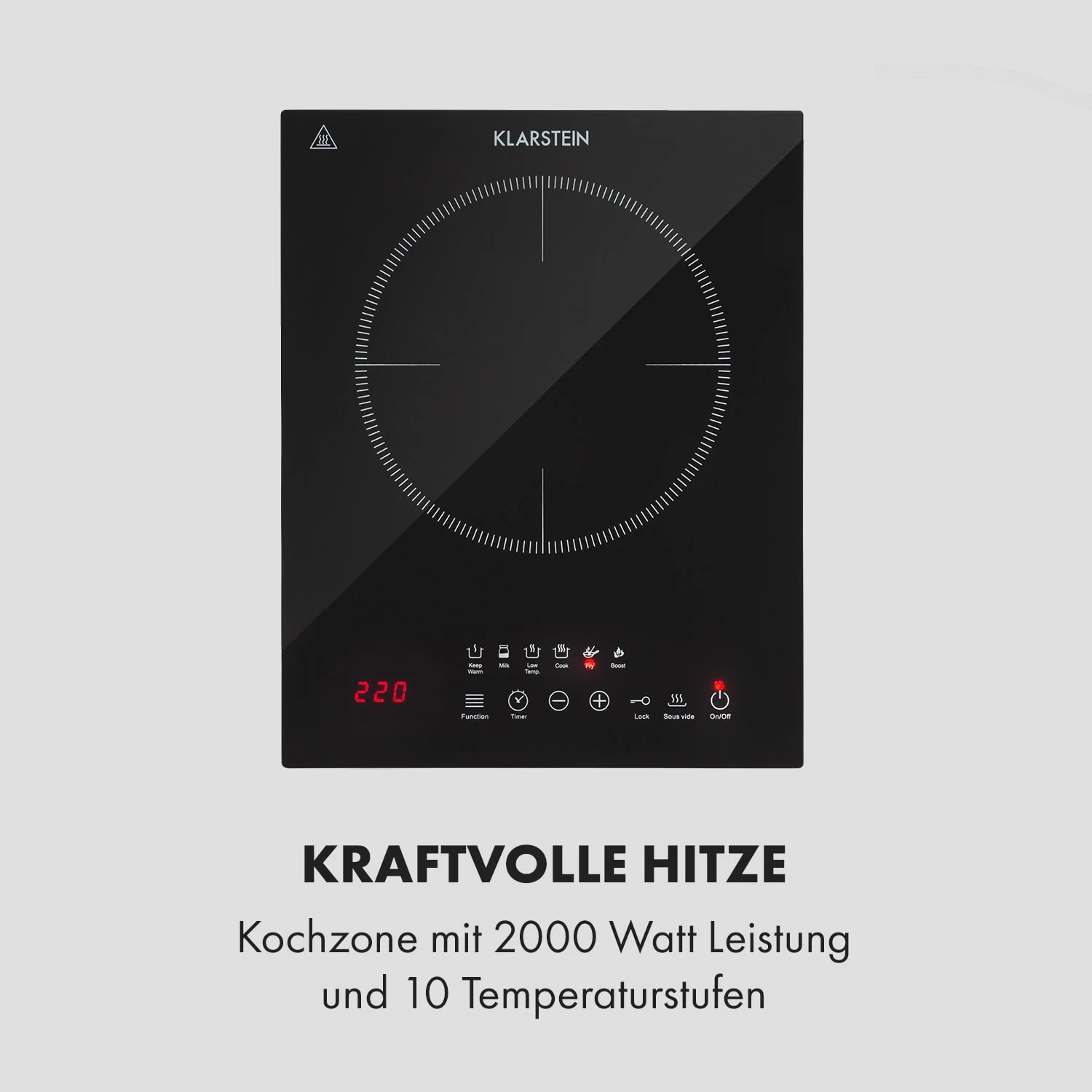 Cook N Roll Induktionskochfeld 2000W Timer 10 Stufen Bratenthermometer 5 Cook N Roll Induktionskochfeld 2000W Timer 10 Stufen Bratenthermometer – Bild 5