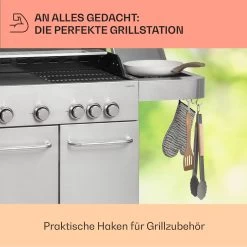 Valkyrie Gasgrill 4x3,5 KW + 3,15 KW Brenner 74x44 Cm Grill Edelstahl -Küchengeräte Verkäufe 10034715 de 0007 usp