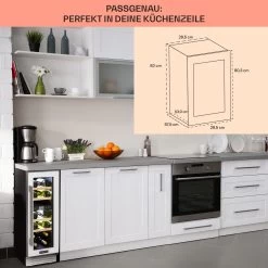 Vinovilla 17 Built-In Duo Zweizonen-Weinkühlschrank 53l 17 Fl. 3-Farben Glastür -Küchengeräte Verkäufe 10034725 DE 0006 usp