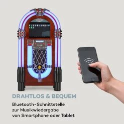 Graceland Touch Jukebox 12" Touch-Bedienfeld WLAN, CD, BT, Holzoptik -Küchengeräte Verkäufe 10034802 de 0006 logo