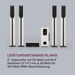 Areal Elegance 5.1-Kanal-Surround-System 190W RMS BT USB SD AUX Fernbedienung -Küchengeräte Verkäufe 10034855 de 0004 logo