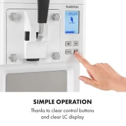 Sweet Sundae Eiscrememaschine Kompressor 1,5l Edelstahl Weiß -Küchengeräte Verkäufe 10034912 uk 0007 logo Klarstein Sahnehaeubchen Eiscrememaschine weiss