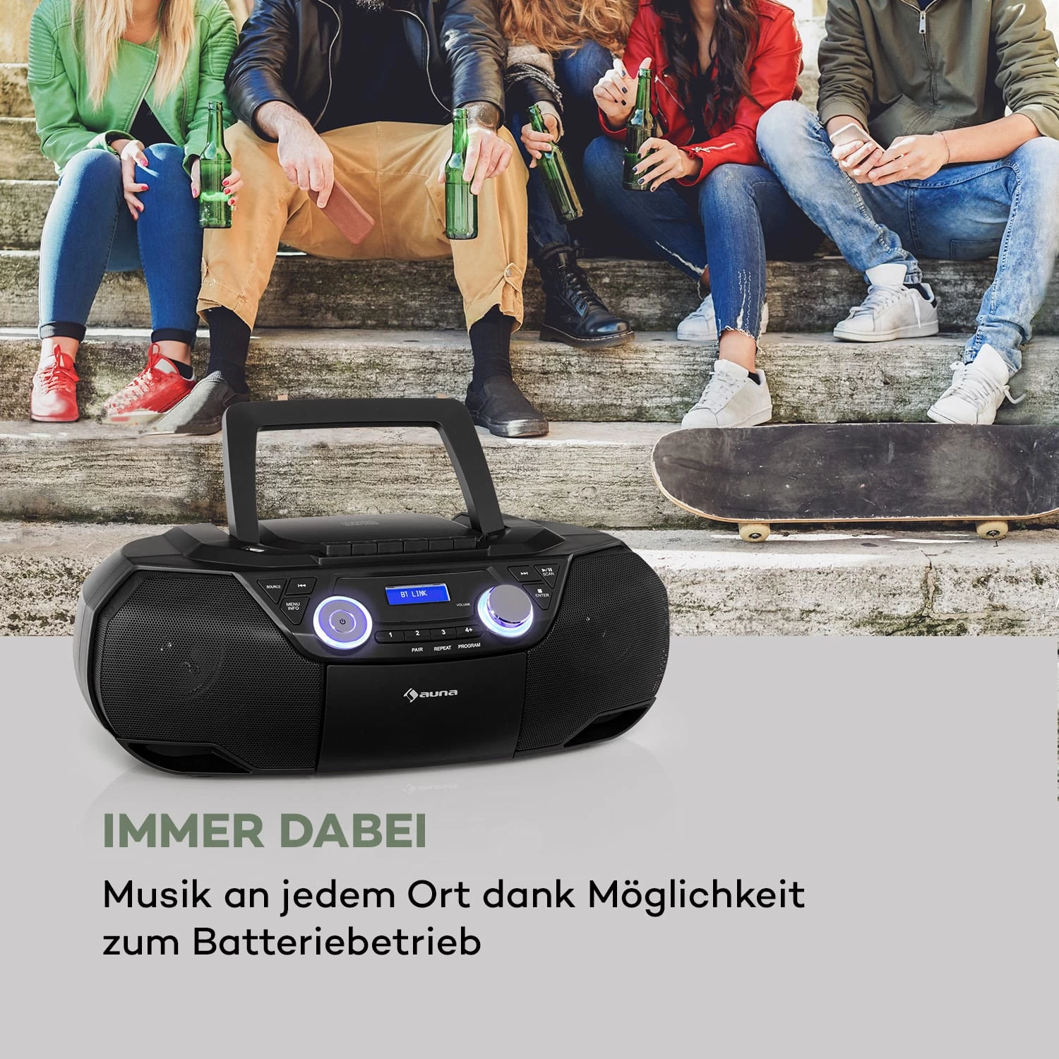 Roadie 2K Boombox CD-Player Kassettenradio DAB/DAB+ UKW Bluetooth 8 Roadie 2K Boombox CD-Player Kassettenradio DAB/DAB+ UKW Bluetooth – Bild 8