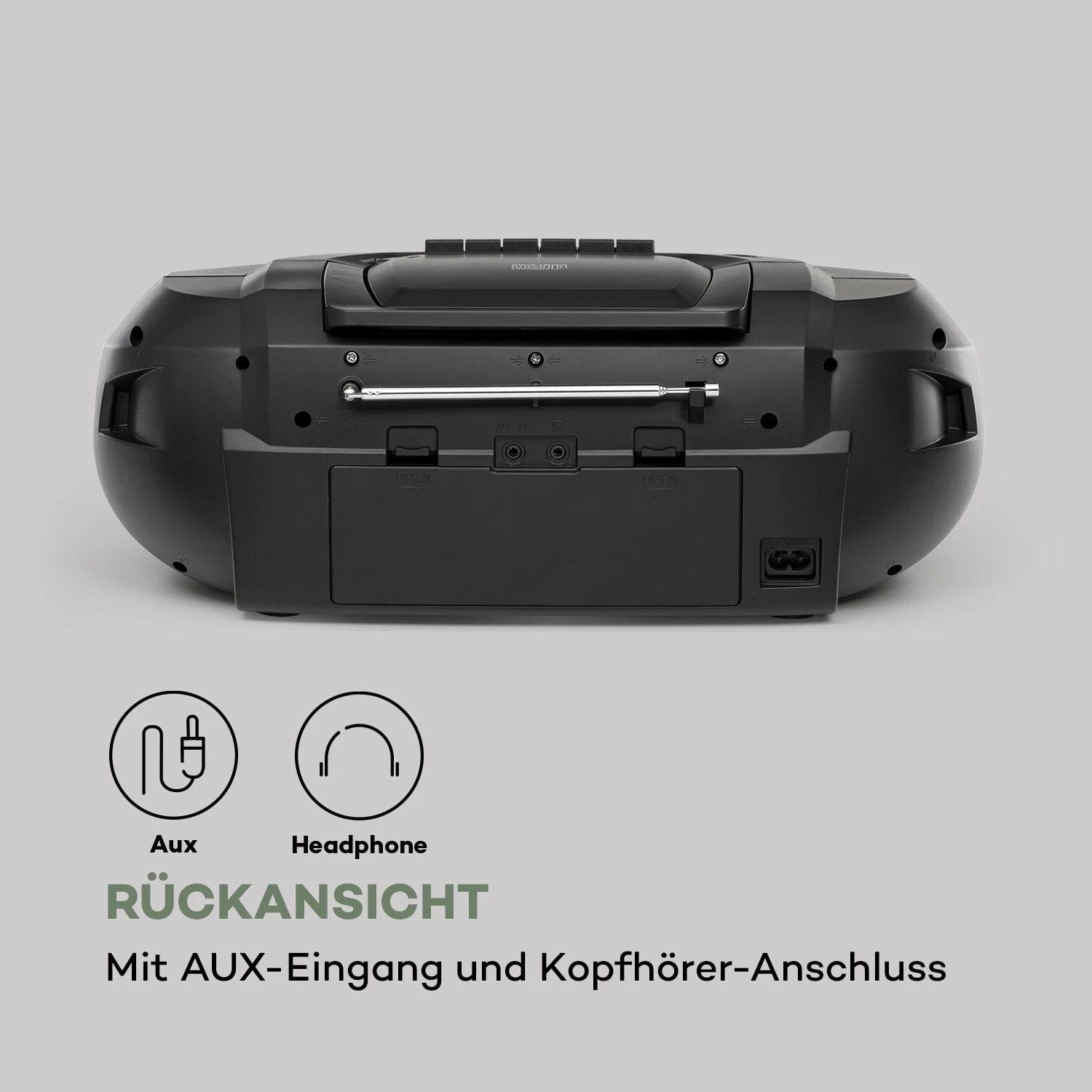 Roadie 2K Boombox CD-Player Kassettenradio DAB/DAB+ UKW Bluetooth 9 Roadie 2K Boombox CD-Player Kassettenradio DAB/DAB+ UKW Bluetooth – Bild 9