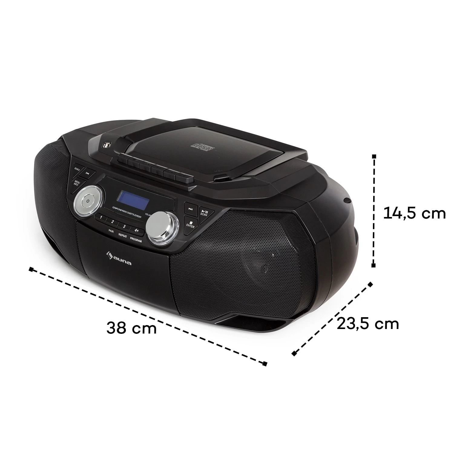 Roadie 2K Boombox CD-Player Kassettenradio DAB/DAB+ UKW Bluetooth 10 Roadie 2K Boombox CD-Player Kassettenradio DAB/DAB+ UKW Bluetooth – Bild 10