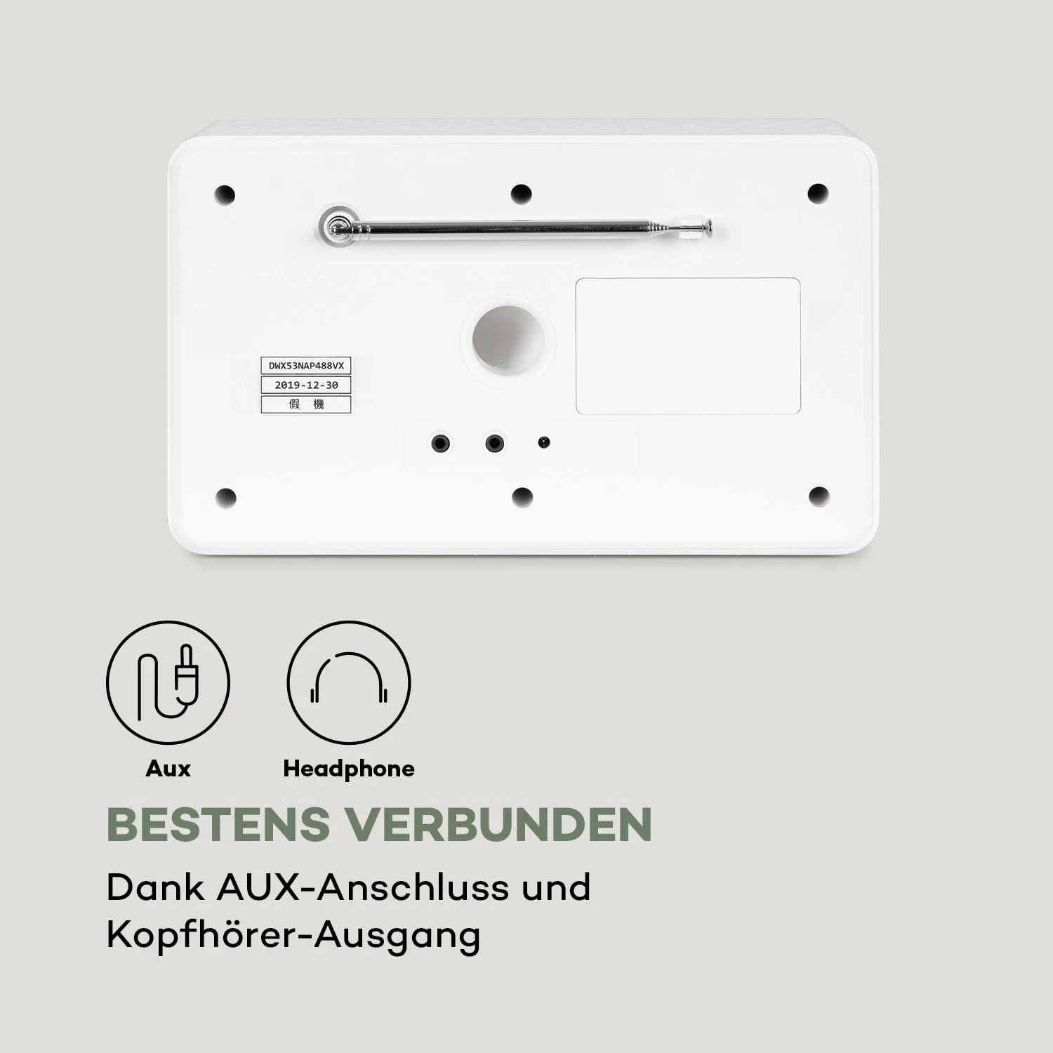 Connect Link Smart Radio IR/DAB+/UKW Spotify BT 2,4" HCC Display Weiß 8 Connect Link Smart Radio IR/DAB+/UKW Spotify BT 2,4" HCC Display Weiß – Bild 8