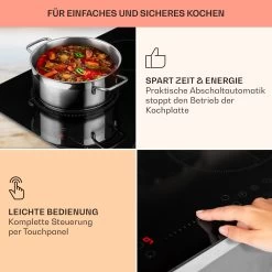 Virtuosa EcoAdapt Induktionskochfeld 4 Zonen 7200W Glas Schwarz -Küchengeräte Verkäufe 10034948 de 0004 usp