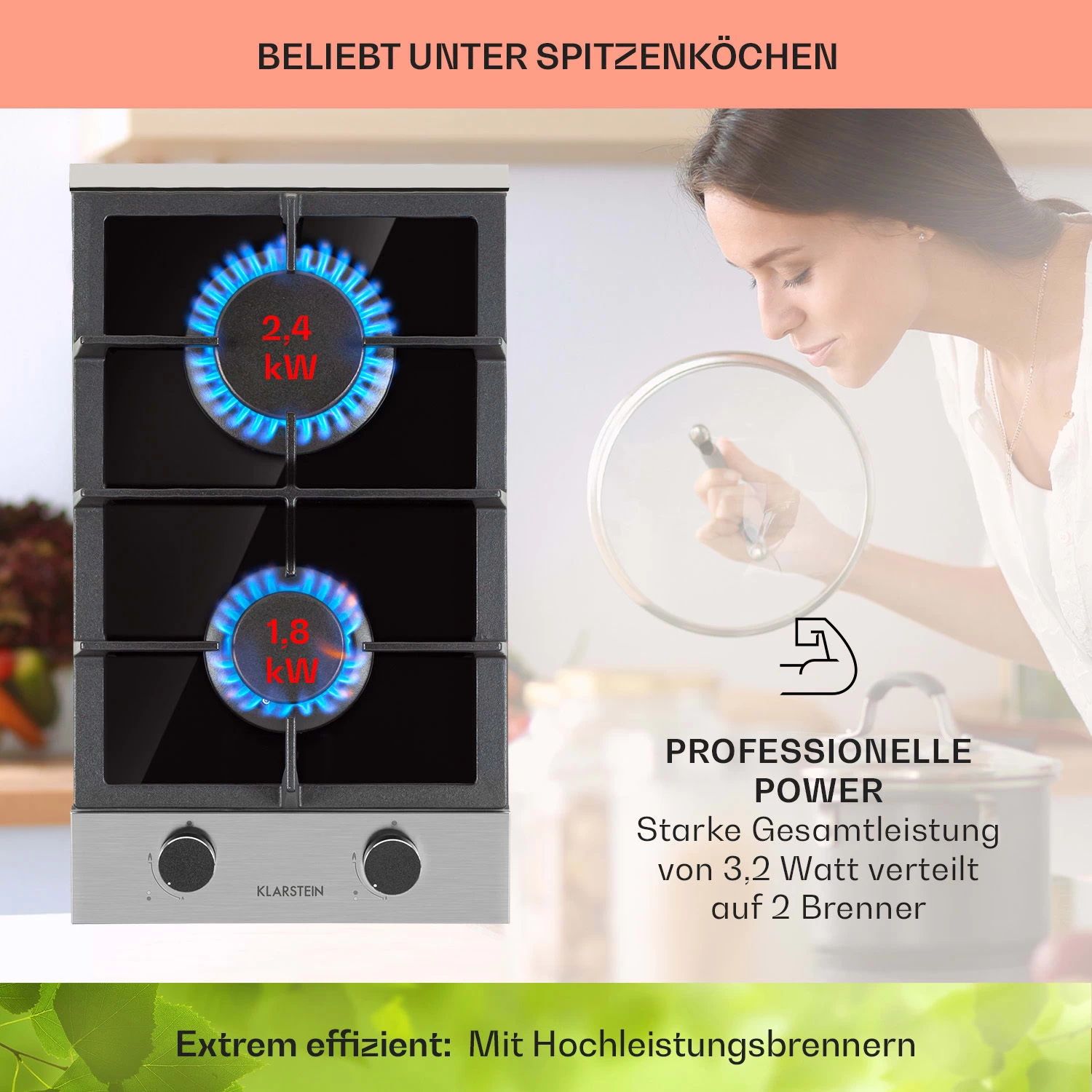 Alchemist Domino Gaskochfeld 2-flammig Aluminium-Brenner Glaskeramik 3 Alchemist Domino Gaskochfeld 2-flammig Aluminium-Brenner Glaskeramik – Bild 3