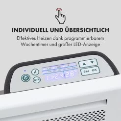 Klarstein Hot Spot Slimcurve Double Wave 2-in-1 Heizgerät 1000W Wochentimer Weiß 12 Klarstein Hot Spot Slimcurve Double Wave 2-in-1 Heizgerät 1000W Wochentimer Weiß -Küchengeräte Verkäufe 10035059 de 0004 logo