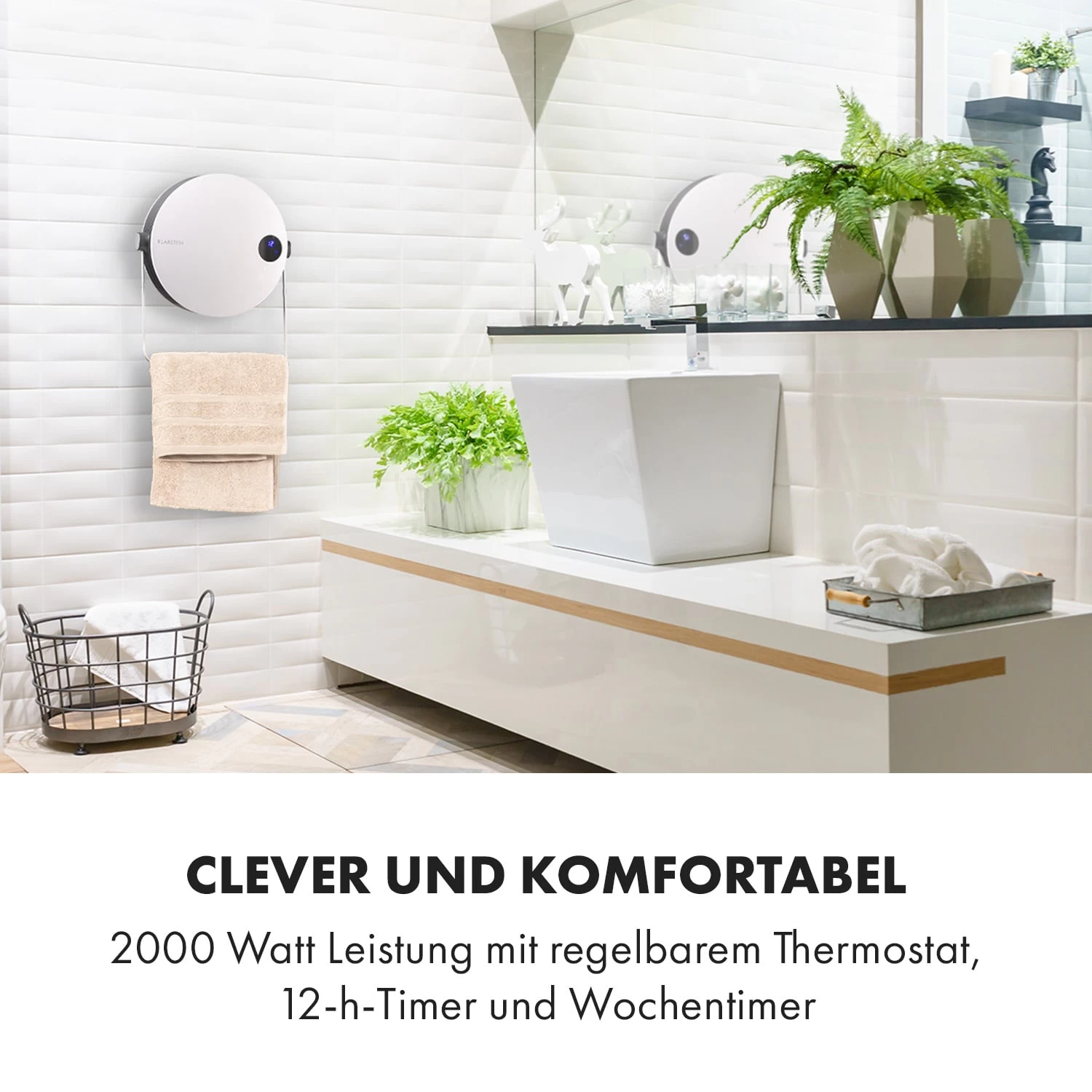 Hot Spot Pebble Heizlüfter 2000W Handtuchtrockner Timer Fernbedienung 2 Hot Spot Pebble Heizlüfter 2000W Handtuchtrockner Timer Fernbedienung – Bild 2