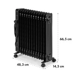 Thermaxx Heatstream Ölradiator 2500W 5-35 °C, 24h-Timer -Küchengeräte Verkäufe 10035109 yy 0010 logo Klarstein Thermaxx Heatstream Oelradiator Schwarz