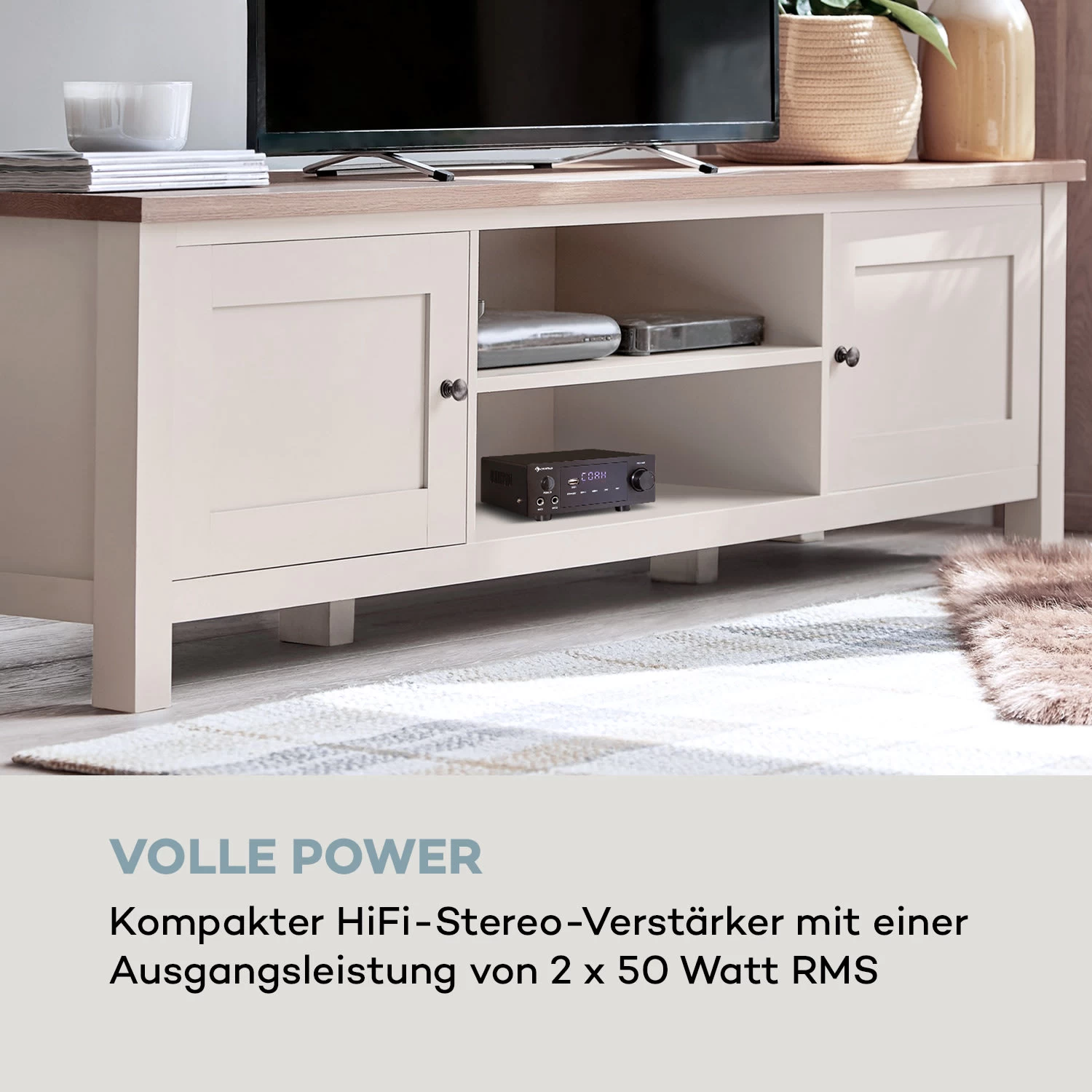 AMP-2 DG Stereo-Hifi-Verstärker 2x50W RMS BT/USB Opt. & Coax. Dig-In 2 AMP-2 DG Stereo-Hifi-Verstärker 2x50W RMS BT/USB Opt. & Coax. Dig-In – Bild 2