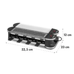 Tenderloin 50/50 Raclette-Grill 1200W 8 Personen Natursteinplatte Metallgrillplatte 15 Tenderloin 50/50 Raclette-Grill 1200W 8 Personen Natursteinplatte Metallgrillplatte -Küchengeräte Verkäufe 10035260 yy 0008 logo Klarstein Tenderloin 50 50 Raclettegrill weiss