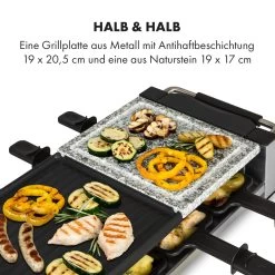 Bistecca Raclette 1200W Metall / Stein 8 Personen Kontroll-LED -Küchengeräte Verkäufe 10035293 de 0004 logo