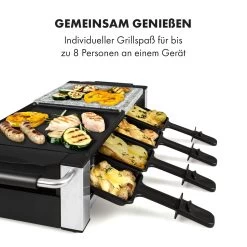 Bistecca Raclette 1200W Metall / Stein 8 Personen Kontroll-LED -Küchengeräte Verkäufe 10035293 de 0005 logo