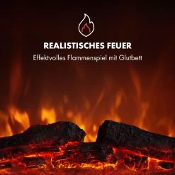 Alpbach Snow Elektrischer Kamin 1800W 2 Heizstufen 65 Cm Weißer Rahmen -Küchengeräte Verkäufe 10035315 de 0007 logo