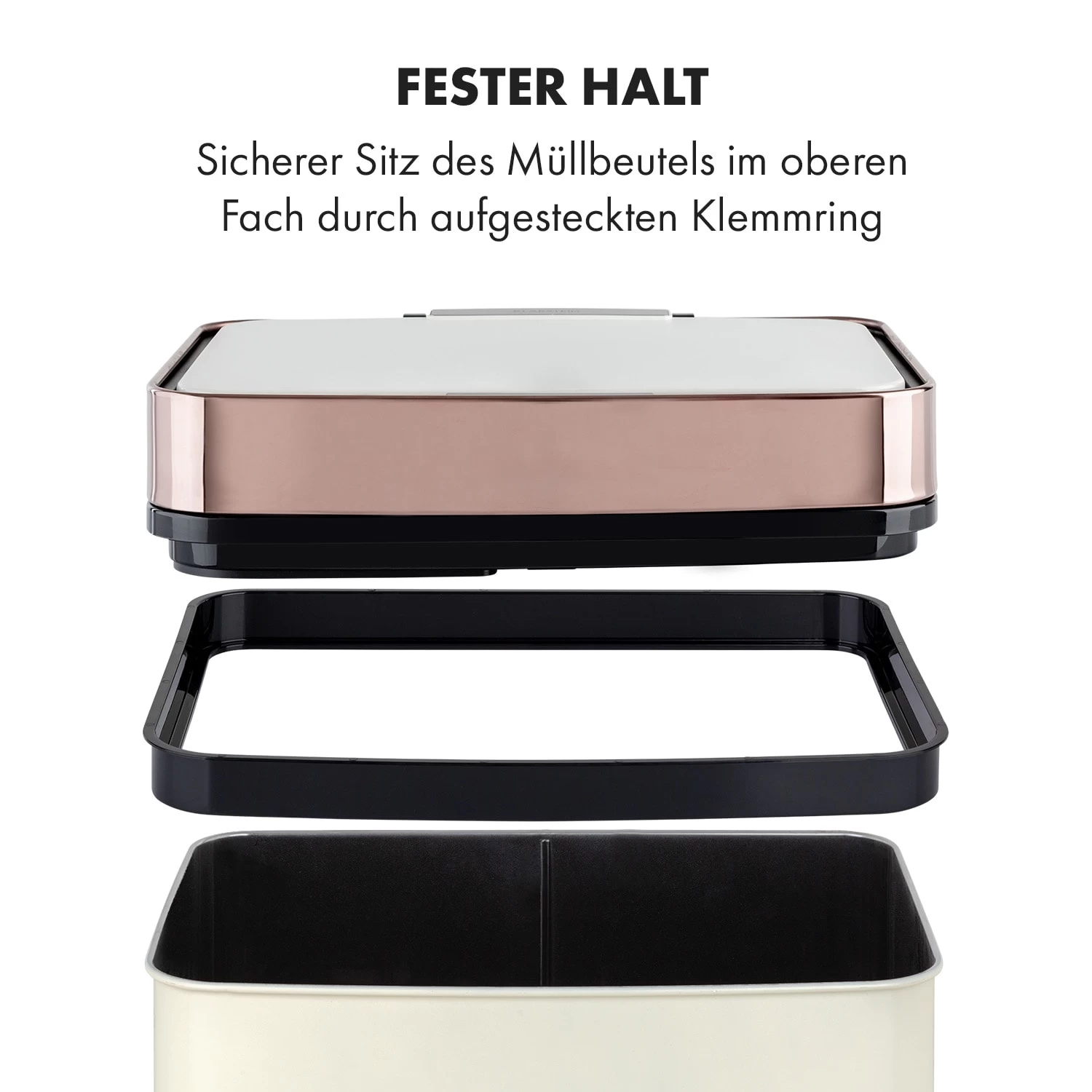 Royal Trash Rose Gold Sensor-Mülleimer 72 Liter Edelstahl 9 Royal Trash Rose Gold Sensor-Mülleimer 72 Liter Edelstahl – Bild 9