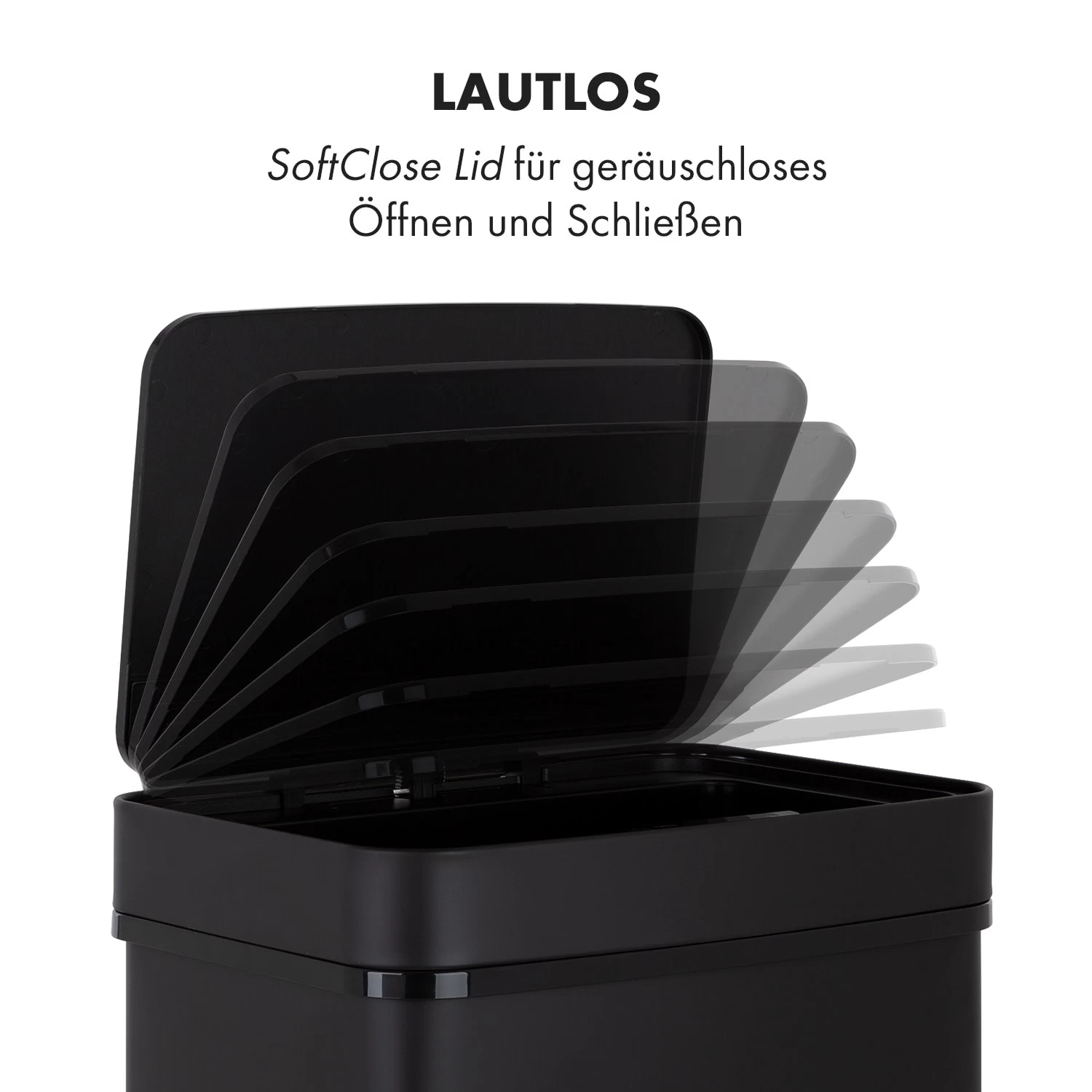 Royal Trash Matte Black Sensor-Mülleimer 72 Liter Edelstahl 10 Royal Trash Matte Black Sensor-Mülleimer 72 Liter Edelstahl – Bild 10