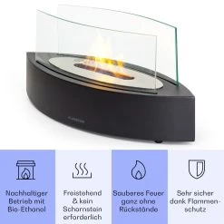 Phantasma Curve Ethanol-Kamin Rauch- & Geruchlos Edelstahl-Brenner Sicherheitsglas -Küchengeräte Verkäufe 10035457 de 0003 usp