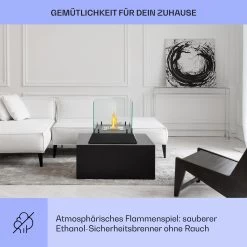 Phantasma Cubo Ethanol-Kamin Rauch- & Geruchlos Edelstahl-Brenner Sicherheitsglas -Küchengeräte Verkäufe 10035458 de 0004 usp