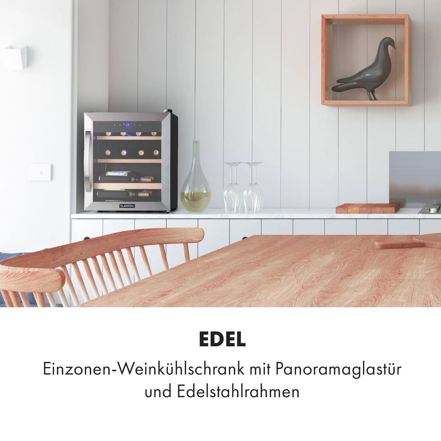 Vinamour 12 Uno Weinkühlschrank 12Fl./46l 4-18°C 40dB 2 Vinamour 12 Uno Weinkühlschrank 12Fl./46l 4-18°C 40dB – Bild 2