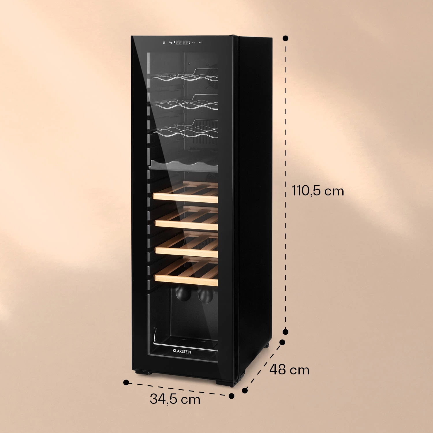 Bovella 27 Duo+ Zweizonen-Weinkühlschrank 74l 27 Fl. Glastür 7 Bovella 27 Duo+ Zweizonen-Weinkühlschrank 74l 27 Fl. Glastür – Bild 7