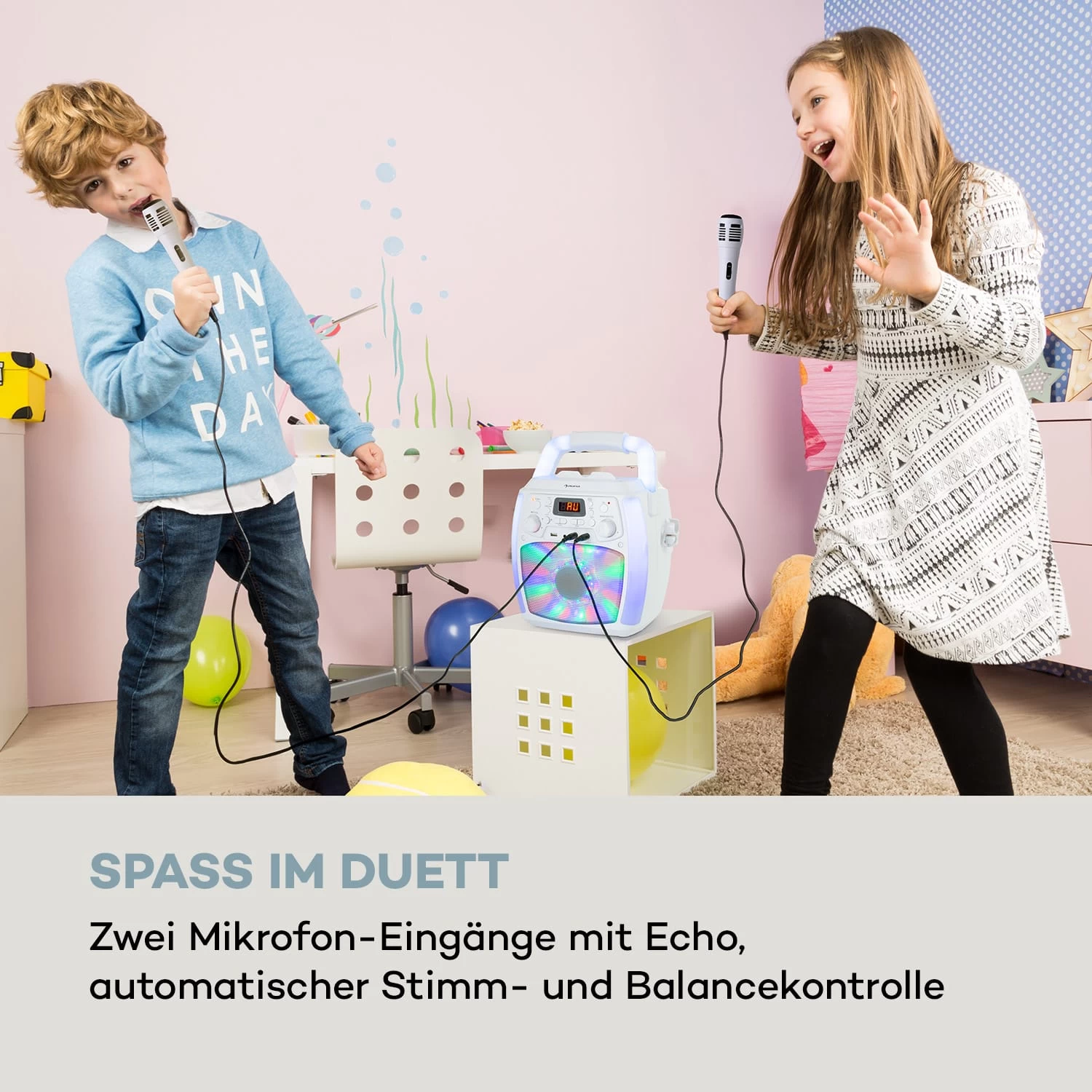 StarMaker Plus Karaoke-Anlage Karaokemaschine Bluetooth USB CD LED-Show RCA 2 StarMaker Plus Karaoke-Anlage Karaokemaschine Bluetooth USB CD LED-Show RCA – Bild 2