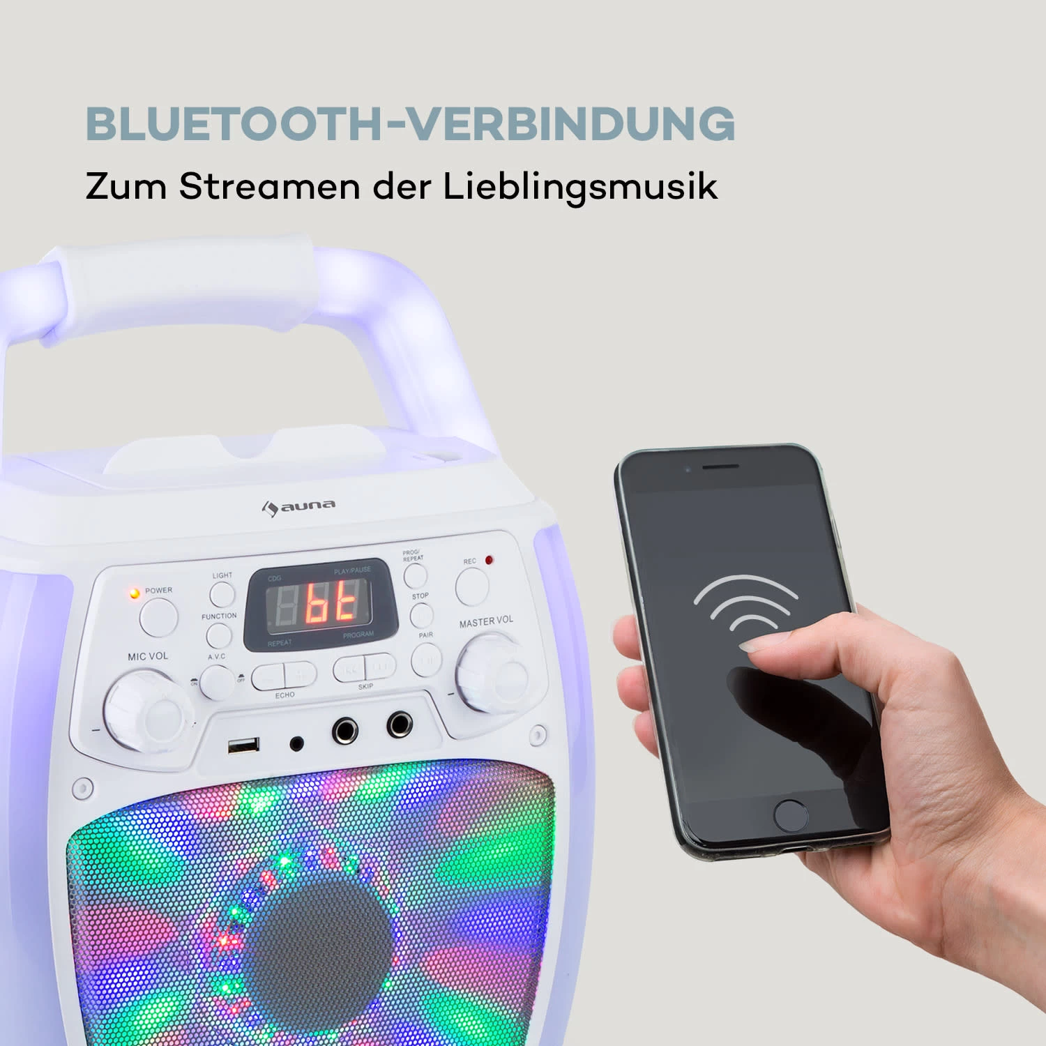 StarMaker Plus Karaoke-Anlage Karaokemaschine Bluetooth USB CD LED-Show RCA 3 StarMaker Plus Karaoke-Anlage Karaokemaschine Bluetooth USB CD LED-Show RCA – Bild 3