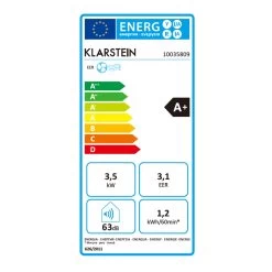 Grandbreeze Eco 12K Klimaanlage 3-in-1 460 M³/h 12.000 BTU/1,35 KW -Küchengeräte Verkäufe 10035809 energy label