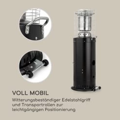 Heatwave Gasheizstrahler 10 KW (728 G/h) Bodenrollen Schutzcover Piezozündung -Küchengeräte Verkäufe 10035958 de 0003 logo