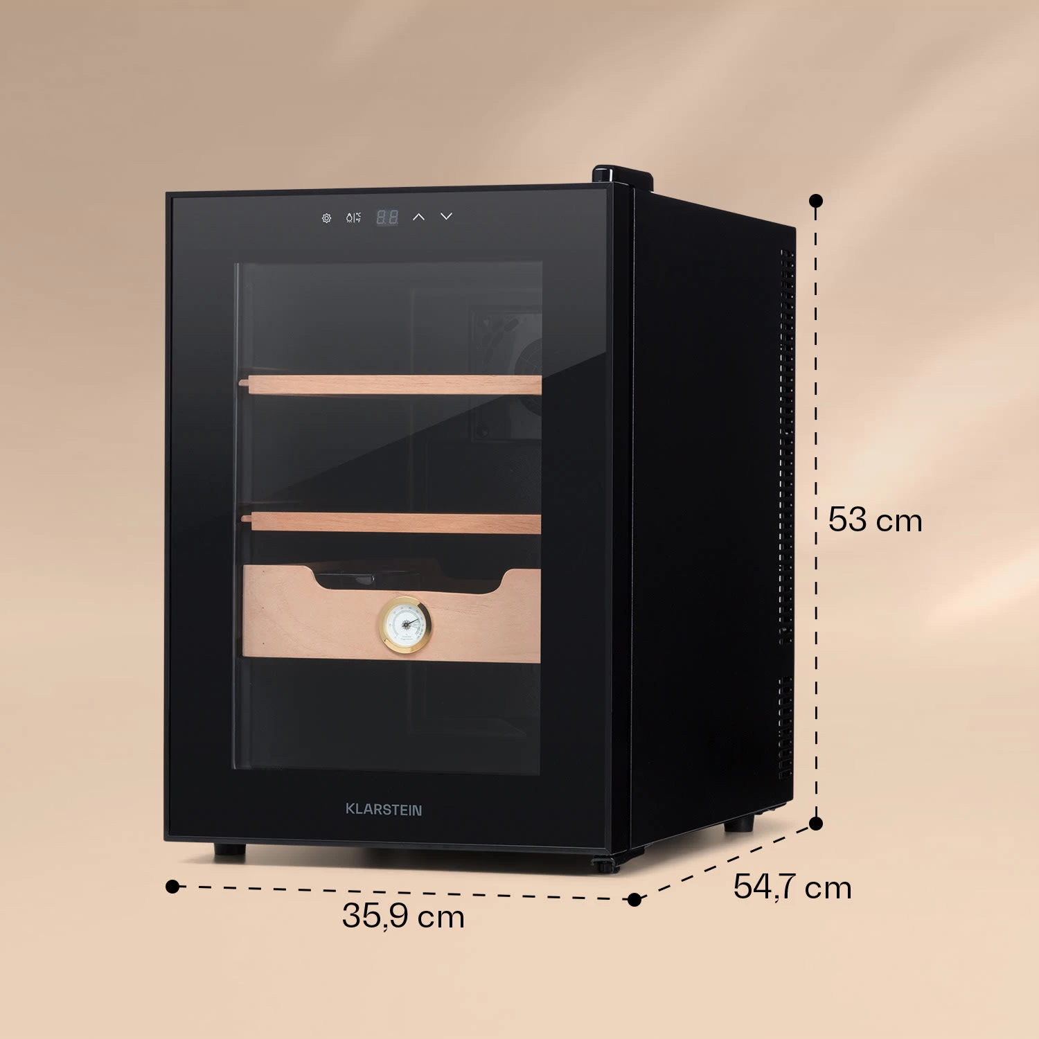 Klarstein El Presidente 37 Zigarren-Humidor 37L 2 Einschübe 1 Fach Zedernholz 7 Klarstein El Presidente 37 Zigarren-Humidor 37L 2 Einschübe 1 Fach Zedernholz – Bild 7