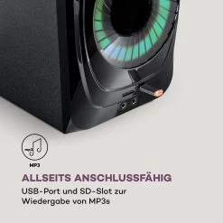 Areal 825 5.1 Lautsprechersystem 200 W RMS BT USB SD AUX Fernbedienung -Küchengeräte Verkäufe 10036134 de 0006 logo