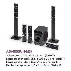 Areal 825 5.1 Lautsprechersystem 200 W RMS BT USB SD AUX Fernbedienung -Küchengeräte Verkäufe 10036134 de 0008 logo